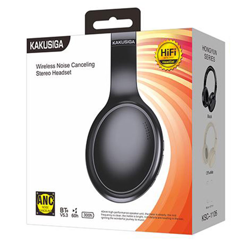 Kaku (KSC-1105) Casti Wireless, On Ear, BT 5.3, 500mAh, ANC, BLACK