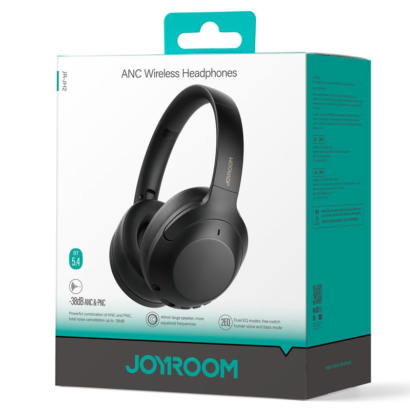 Joyroom (JH2) Casti Wireless, On Ear, BT 5.4, 800mAh, ANC, BLACK