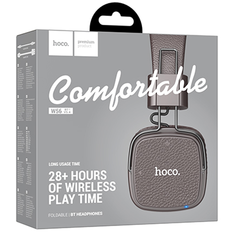 Hoco (W56) Casti Wireless, Over Ear, BT 5.4, 200h StandBy, BROWN