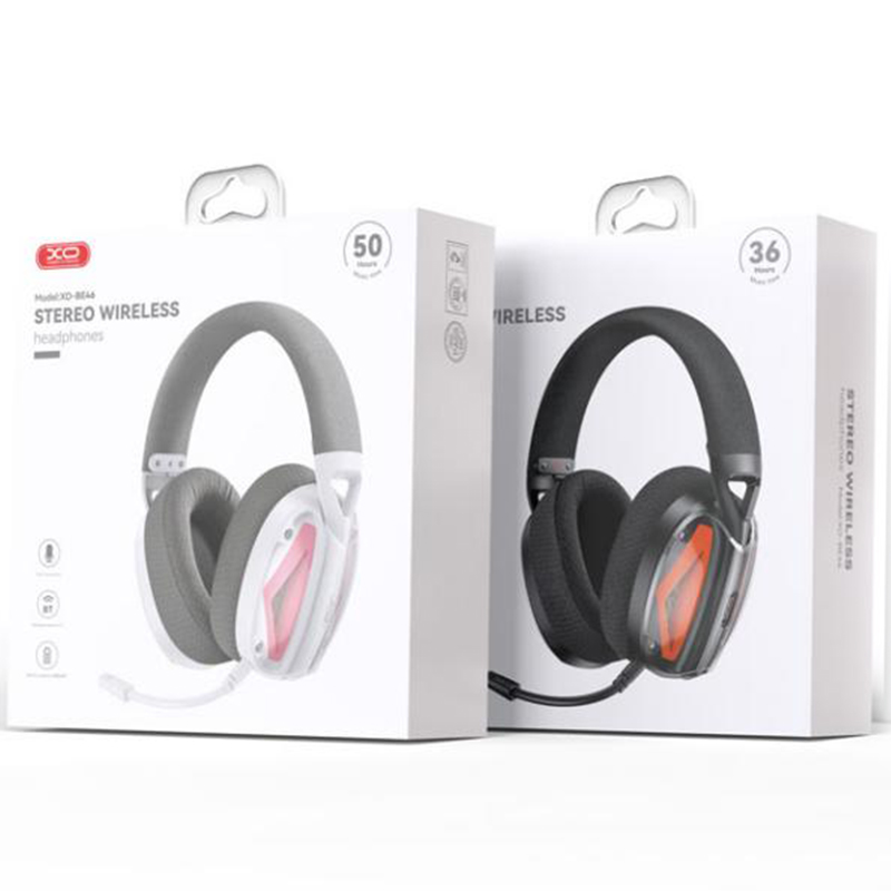 XO (BE46) Casti Wireless, Over Ear, BT 5.3, Gaming, 2 in 1, USB-C+USB-A, Black/PINK