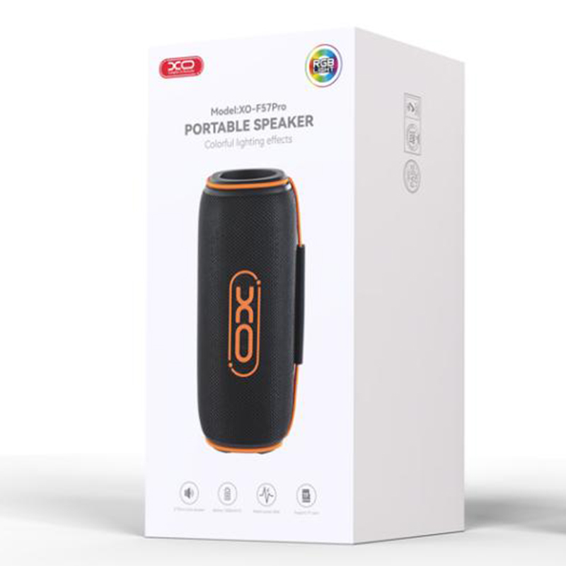 XO (F57 Pro) » Boxa Portabila, Wireless BT 5.3, 30W, 1800mAh, Outdoor, Soundbar, Orange/Black