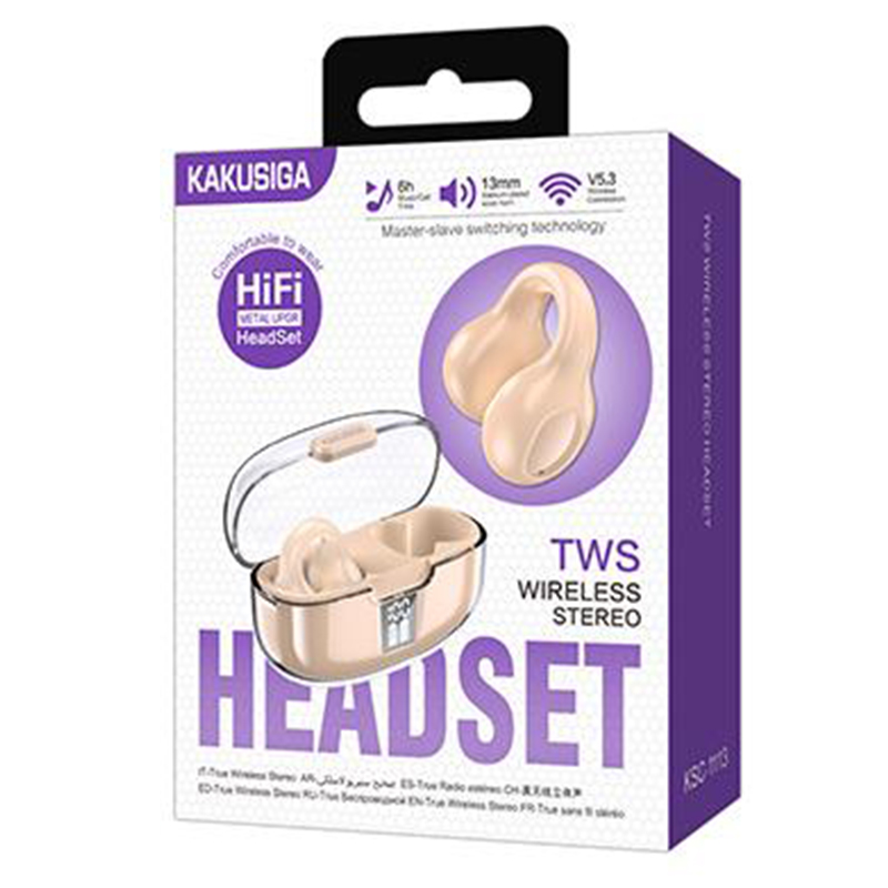 Kaku (KSC-1113) - Casti Wireless, Ear Buds, BT 5.3, 180h StandBy, 300mAh, Jiaer, Cream