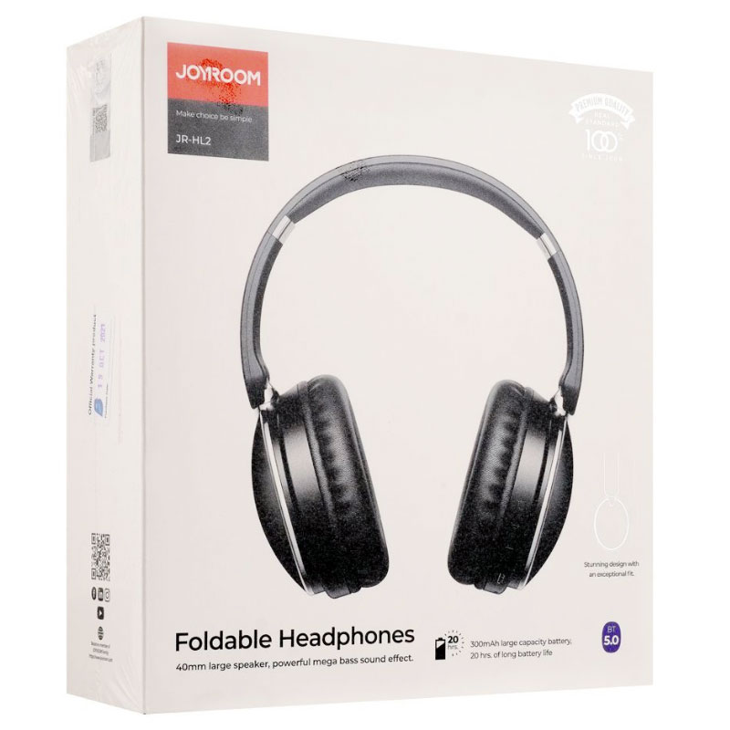 Joyroom (JR-HL2) - Casti Wireless, Over Ear, BT 5.0, StandBy, Black