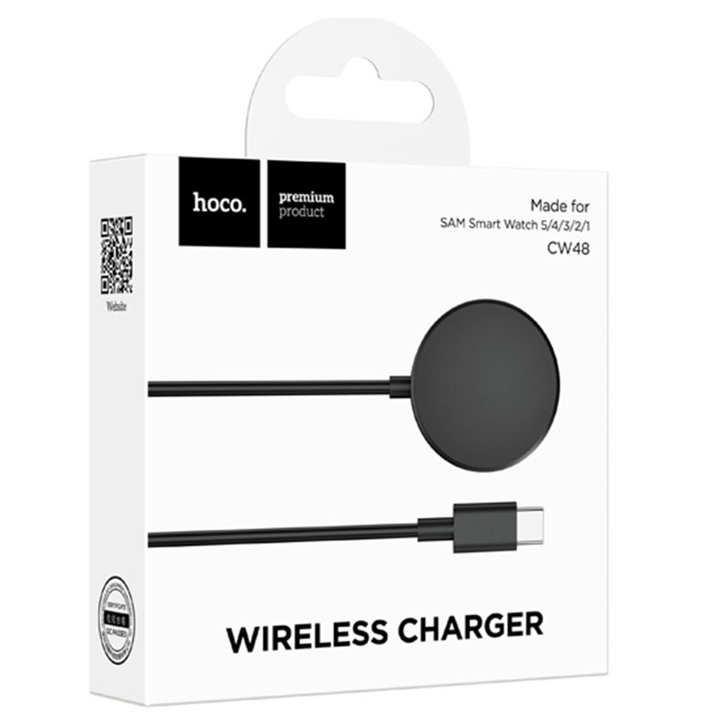Hoco (CW48) - Incarcator Wireless, Galaxy Watch, 2.5W, 5V, Qi Charging, Black