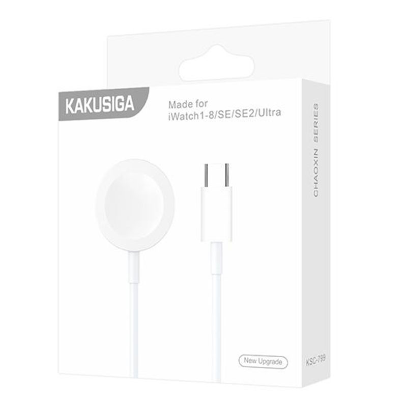 Kaku (KSC-799) - Incarcator Wireless, iWatch, 1.75W, 5V, Qi Charging, conector USB-C, White