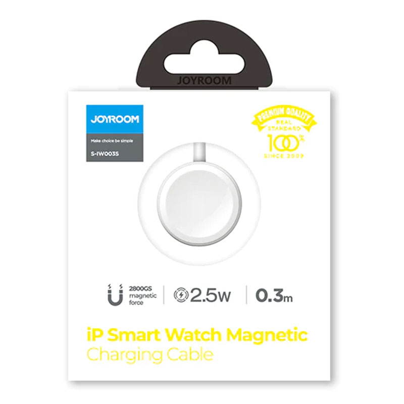 Joyroom (S-IW003) - Incarcator Wireless, iWatch, Magnet, 2.5W, 3A, Qi Charging, conector USB-A, White