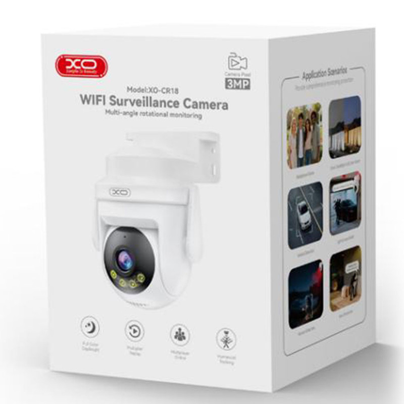 XO (CR18) » Camera Video de Exterior, 2.4G + BT 5.0, MultiStreaming, Infared, NightVision, WHITE