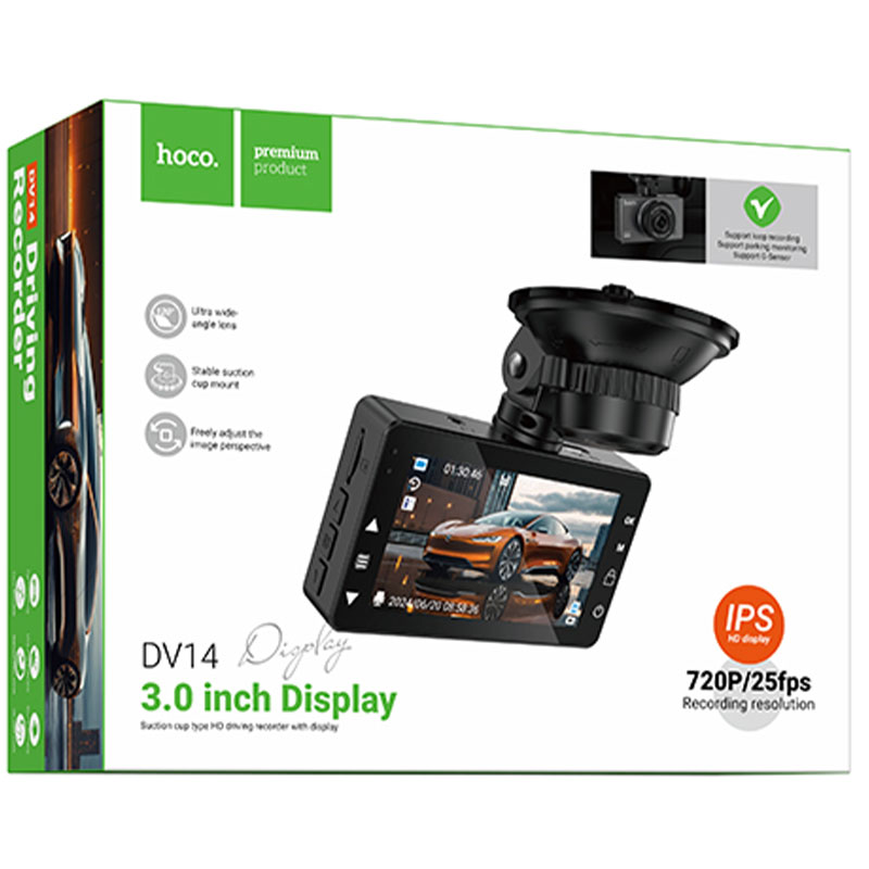 Hoco (DV14) » Camera Video pentru masina, 720MPx, cu LCD HD de 3" » Metall GRAY