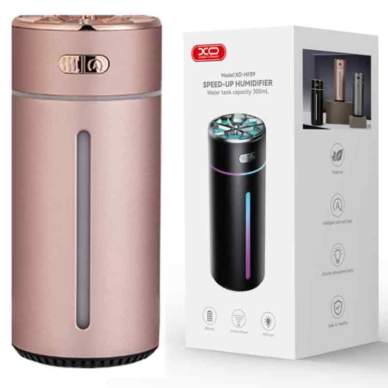 XO (HF09) - Umidificator casa/auto, tip spary, 800mAh, Ambiental Light, Night Cool Atmosphere | PINK