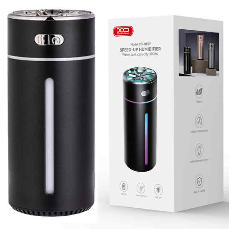 XO (HF09) - Umidificator casa/auto, tip spary, 800mAh, Cool Atmosphere, Black