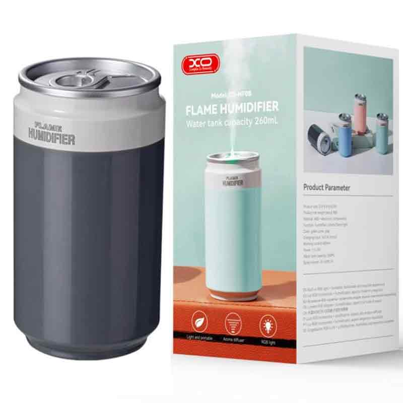 XO (HF08) - Umidificator casa/auto, tip spary, 260ml, Coke Can, Gray