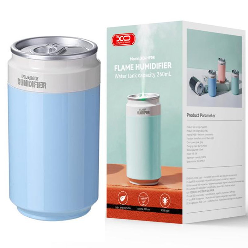XO (HF08) - Umidificator casa/auto, tip spary, 260ml, Coke Can | Blue