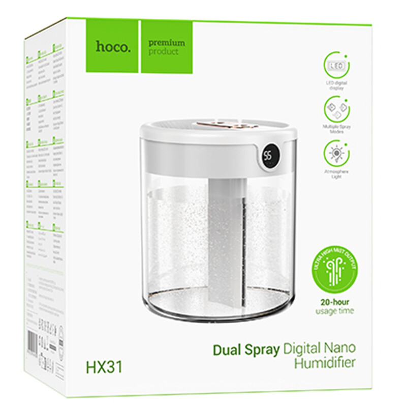 Hoco (HX31) » Umidificator casa/auto, Dual, WHITE