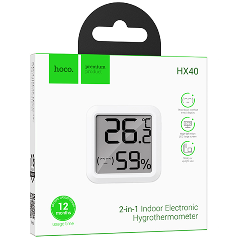 HOCO (HX40) » Ceas electronic de interior, LCD crystal, 30" refresh time, White