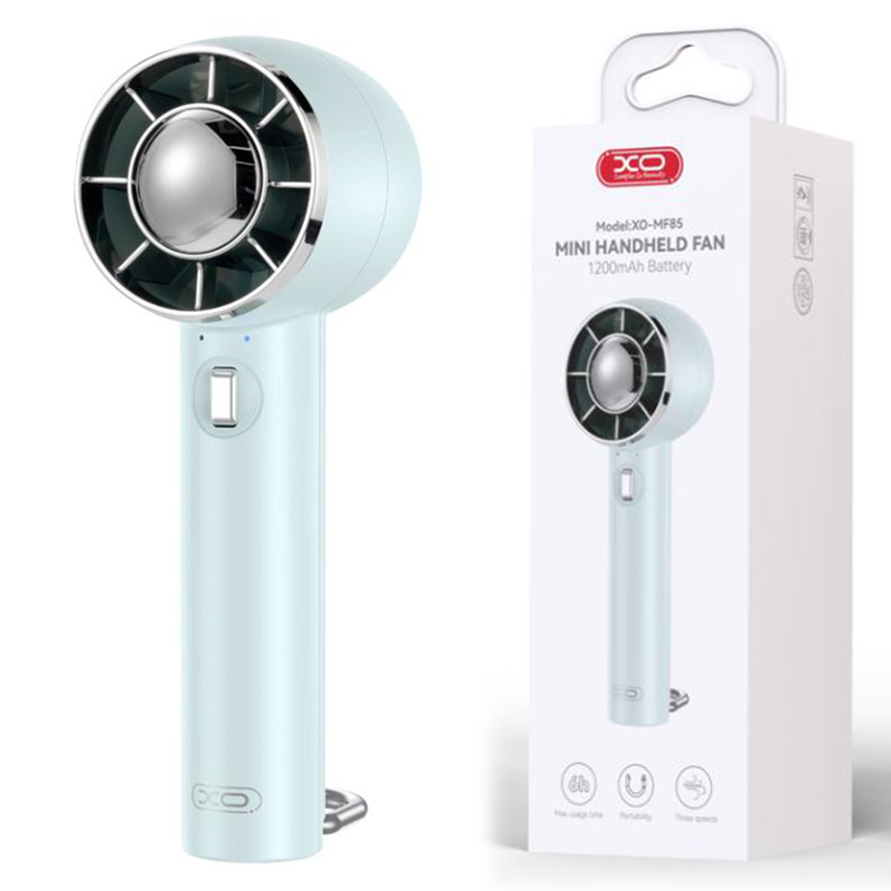 XO (MF85) Ventilator portabil/Desktop, 3 viteze, 1200mAh, Blue