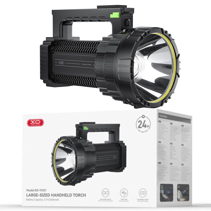 XO (YH21) » Lanterna de mare capacitate, 2400mAh, High Beam LED, Camping, ~10h autonomie, BLACK
