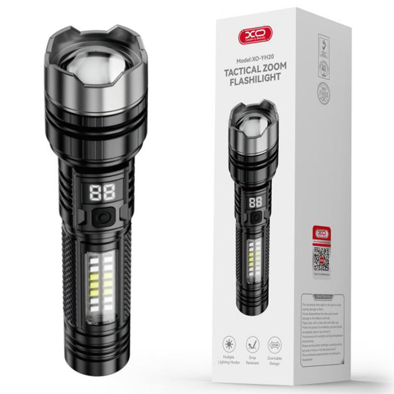 XO (YH20) » Laterna cu Zoom Telescopic, 1200mAh, ~3h utilizare, BLACK