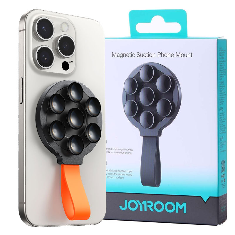 Joyroom (JR-ZS393) » Suport Telefon, MagSafe, MiniVentuze, BackGrip, Orange/BLACK
