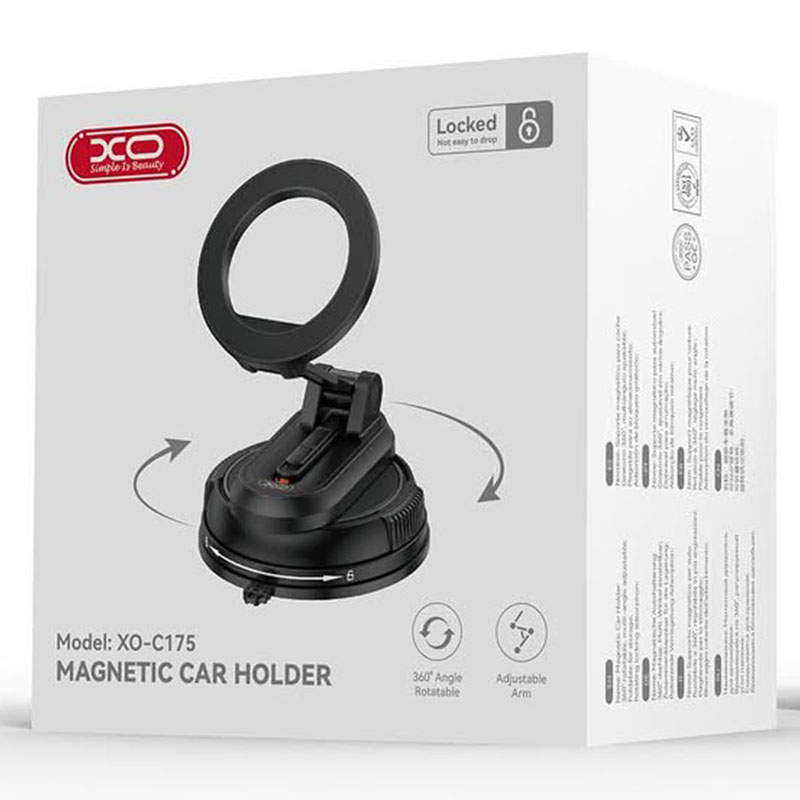 XO (C175) » Suport Auto, DashBoard, cu Ventuza, MagRing, BLACK