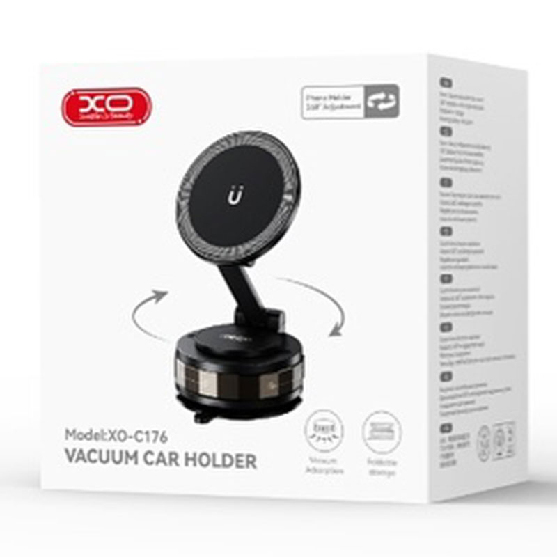 XO (C176) » Suport Auto, DashBoard, cu Ventuza, MagRing, FlipStick, BLACK