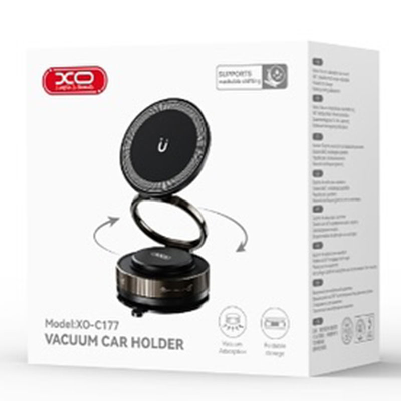 XO (C177) » Suport Auto, DashBoard, cu Ventuza, MagRing, FlipStick, BLACK