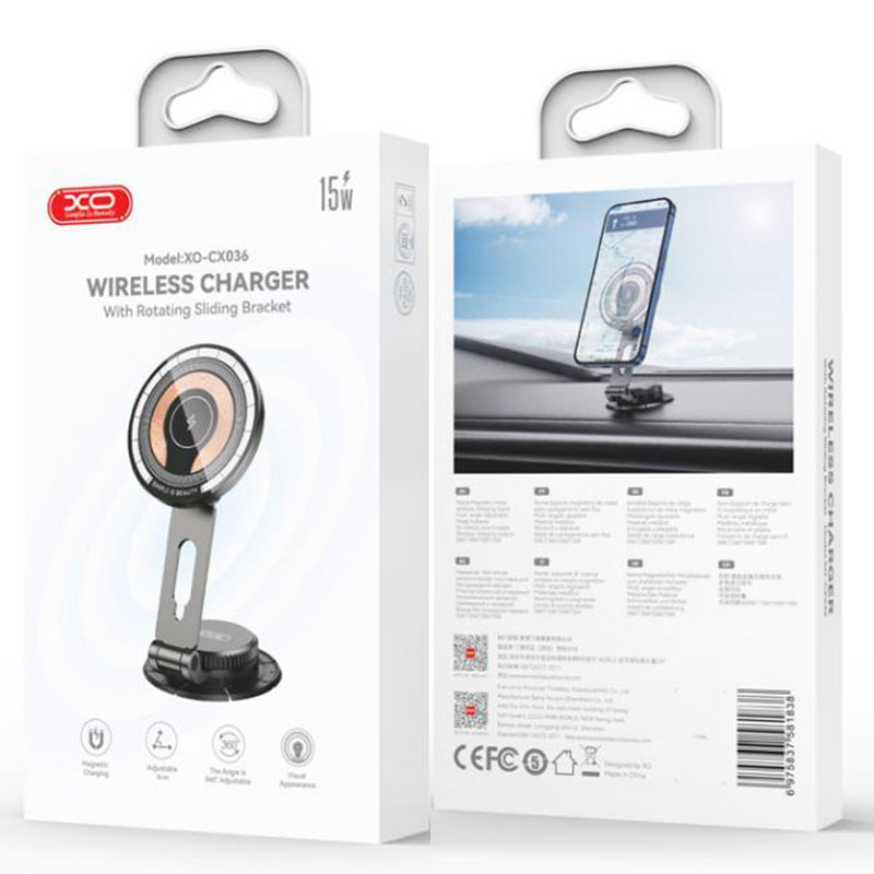 XO (CX036) » Suport Auto, Universal, Magnetic, Magnetic, Folding, GRAY
