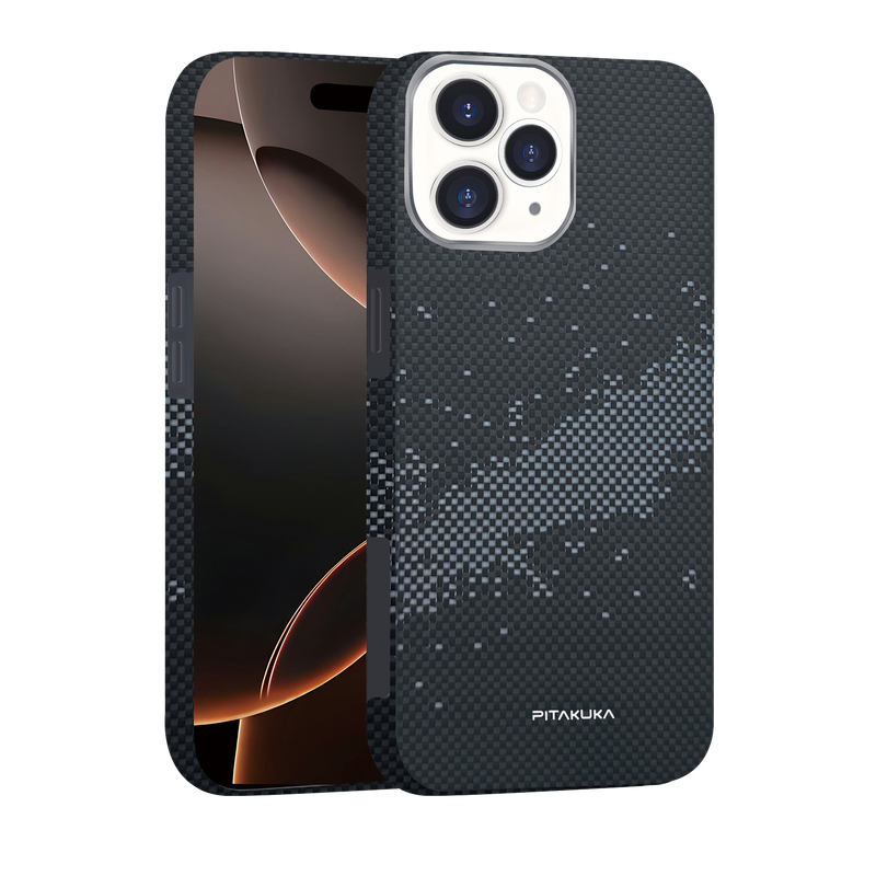 Husa Aramid PTK » iPhone 16 Pro, Kevlar Fiber, cu MagSafe, Splash GRAY