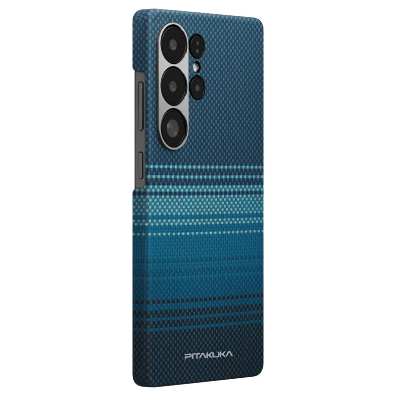 Husa Aramid PTK » Samsung S25 Plus (S936), Kevlar Fiber, cu MagSafe, Moonrise BLUE