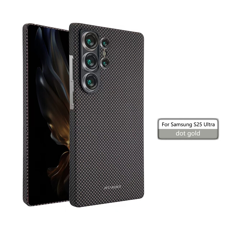 Husa Aramid PTK » Samsung S25 Plus (S936), Kevlar Fiber, cu MagSafe, Woven BROWN