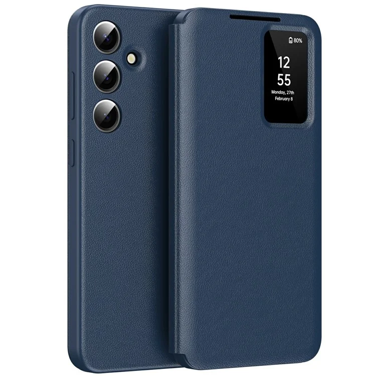 Husa Flip Smart » Samsung S24 FE (S721), Magnetic View, Wallet, Navy BLUE
