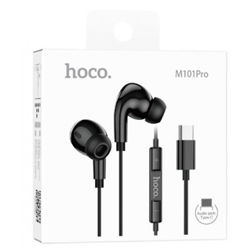 Hoco (M101 Pro) » Casti cu Fir, In Ear, USB-C, 1.2m cablu, Digital Mic, BLACK