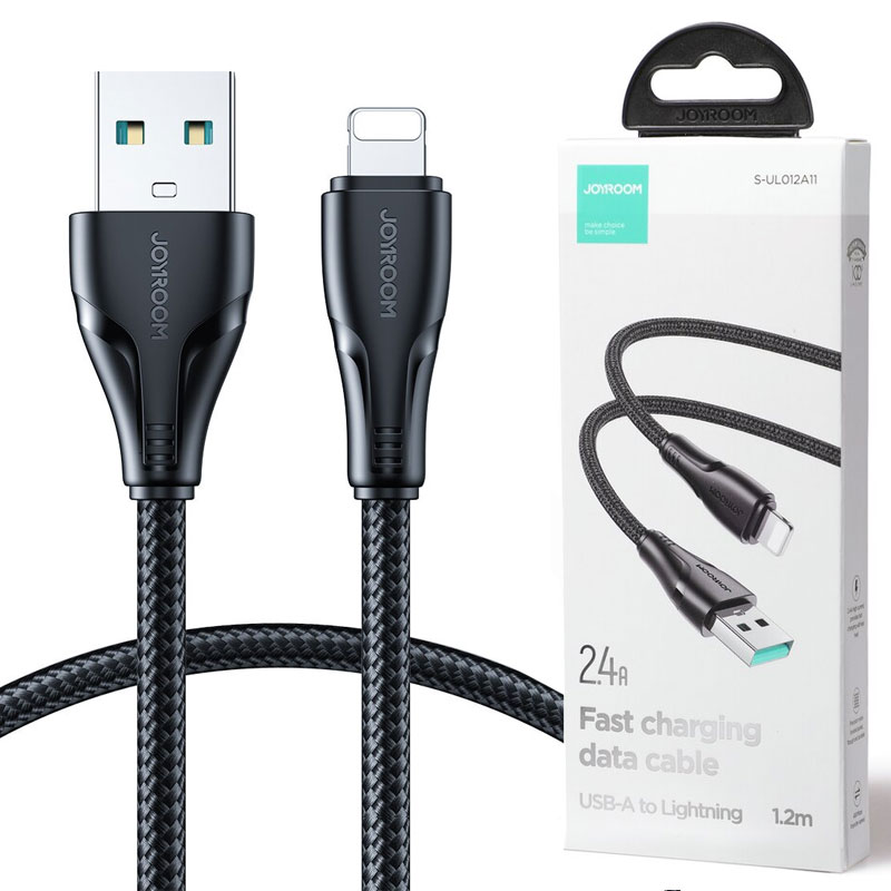 Joyroom (S-A11) » Cablu Date si Incarcare, USB la Lightning, 3A, LED, 1.2m, BLACK