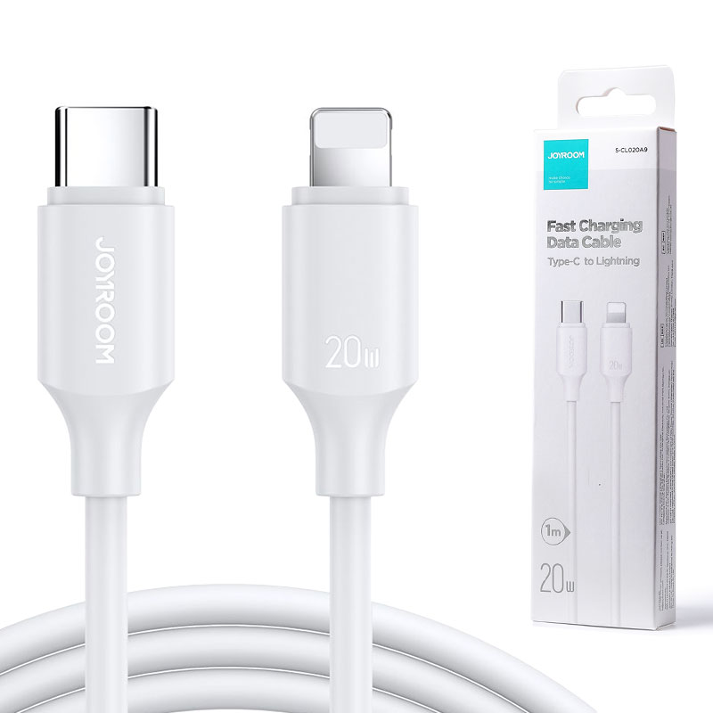Joyroom (S-CL020A9) - Cablu Date si Incarcare, USB-C la Lightning, PD20W, QC3.0, 1m, White