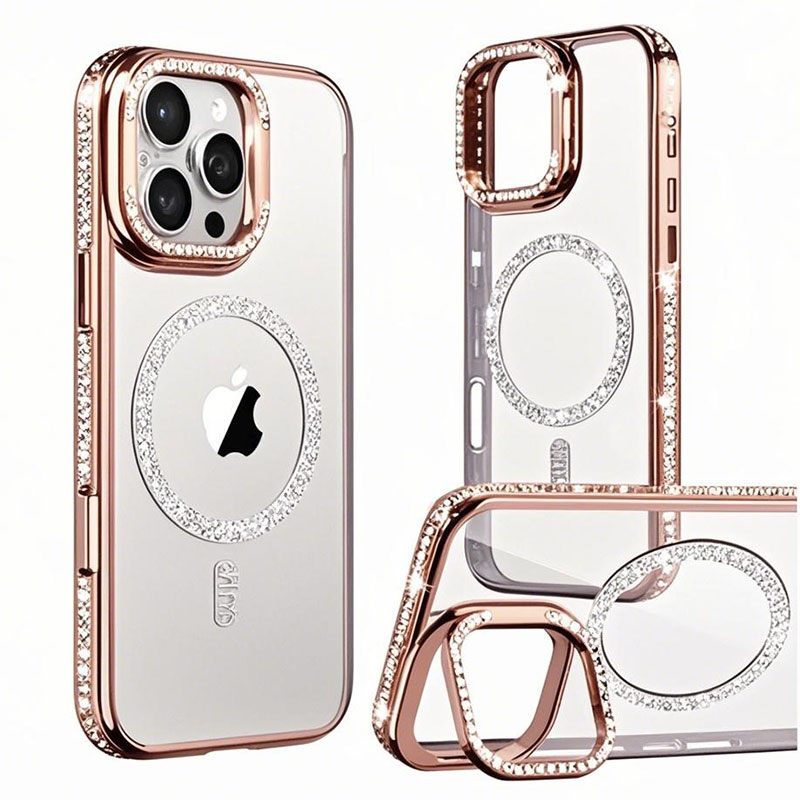 Husa Crystal Plated » Samsung S25 (S931), MagCase, CamStand, Rose