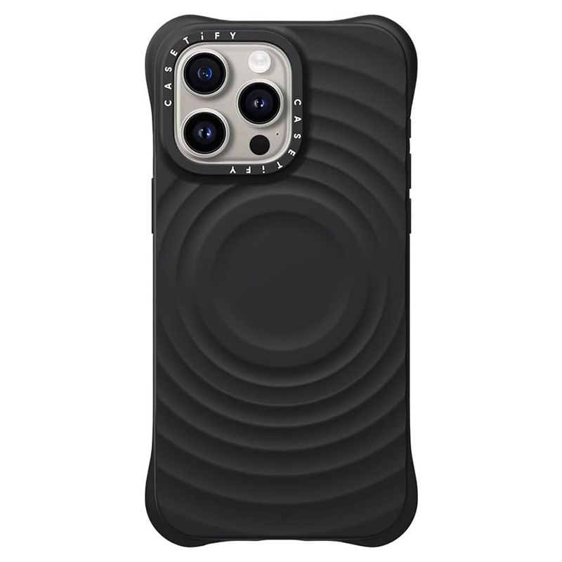 Husa Ripple » iPhone 16, Soft Skin, MagSafe, Deep BLACK
