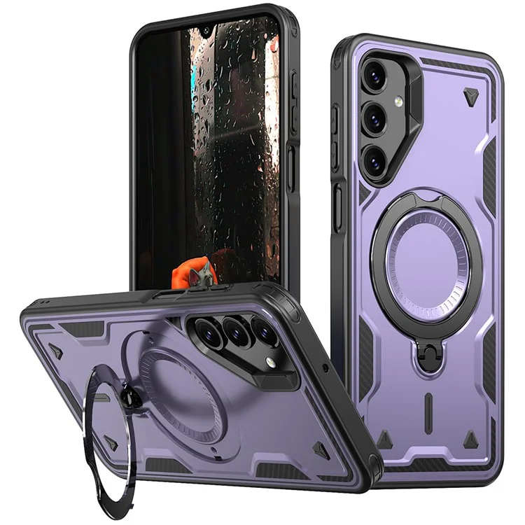 Husa Hybrid Armor » Samsung A36 (A366), MagRing, MultiAngle, Purple
