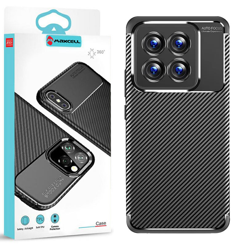 Husa AutoFocus » Xiaomi Redmi Note 14 Pro 4G, Carbon Texture, TPU, Black