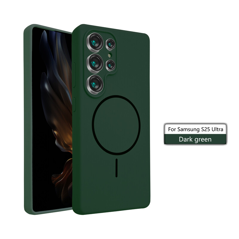 Husa MagThin » Samsung S24 Ultra (S928), Smooth Soft, MagSafe, Deep GREEN