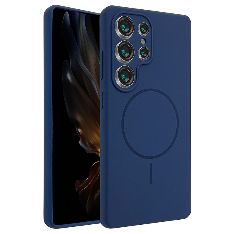 Husa MagThin » Samsung S25 Plus (S936), Smooth Soft, MagSafe, Dark BLUE