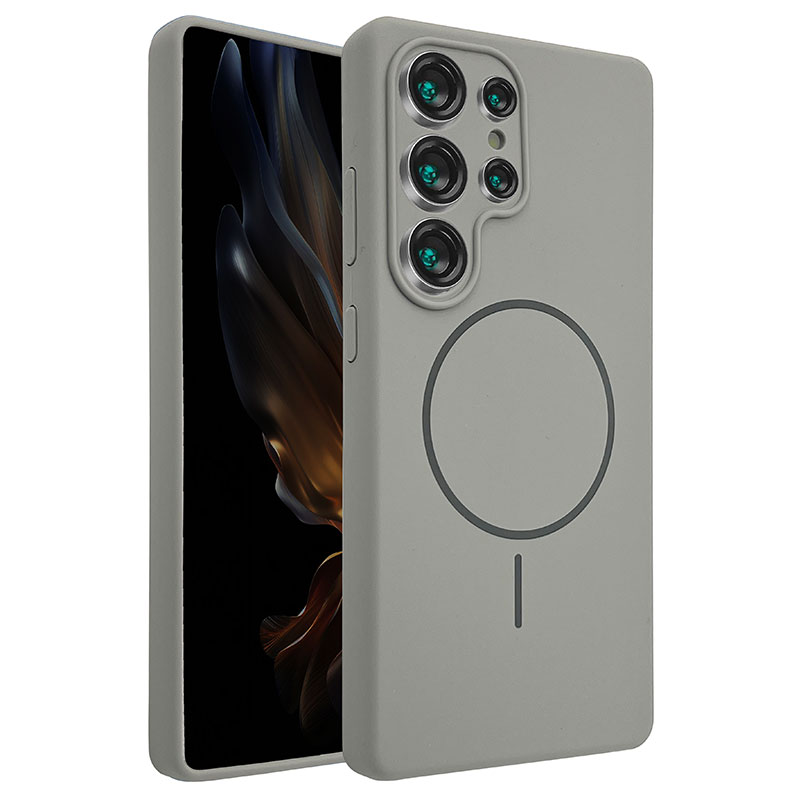 Husa MagThin » Samsung S25 Plus (S936), Smooth Soft, MagSafe, Titanium GRAY
