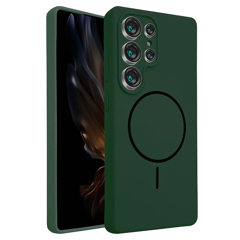 Husa MagThin » Samsung S25 (S931), Smooth Soft, MagSafe, Deep GREEN