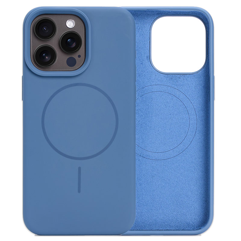 Husa MagThin » iPhone 15 Pro Max, Smooth Soft, MagSafe, Dark BLUE
