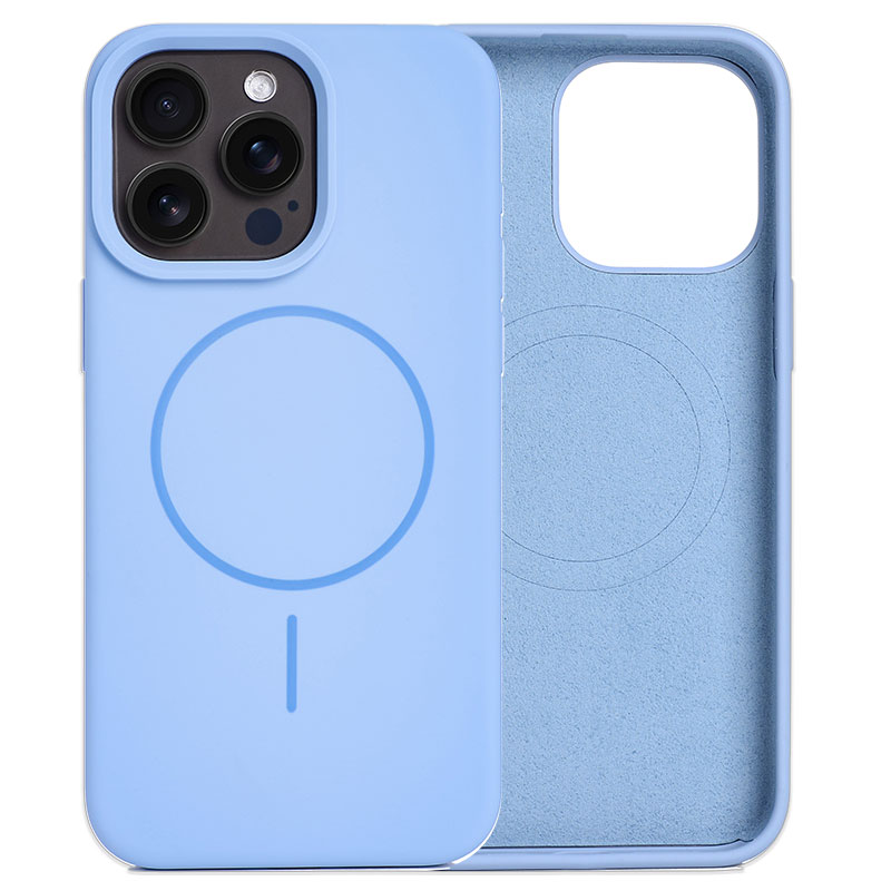 Husa MagThin » iPhone 15, Smooth Soft, MagSafe, Sky BLUE