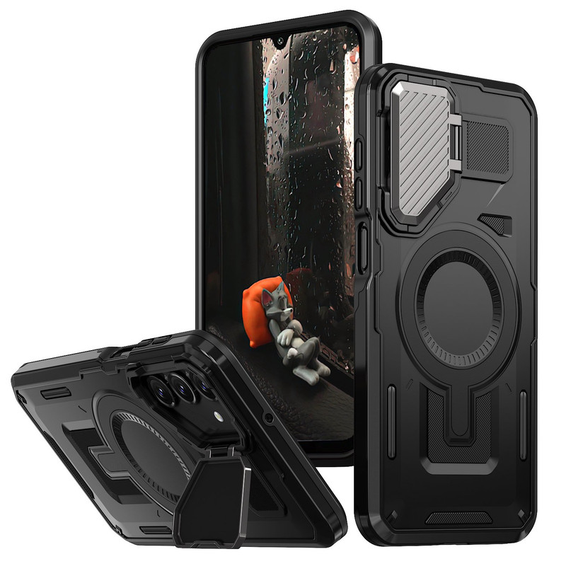 Husa UrbanMag » Samsung A25 (A256), Armor MagCase, CamBracket, Black