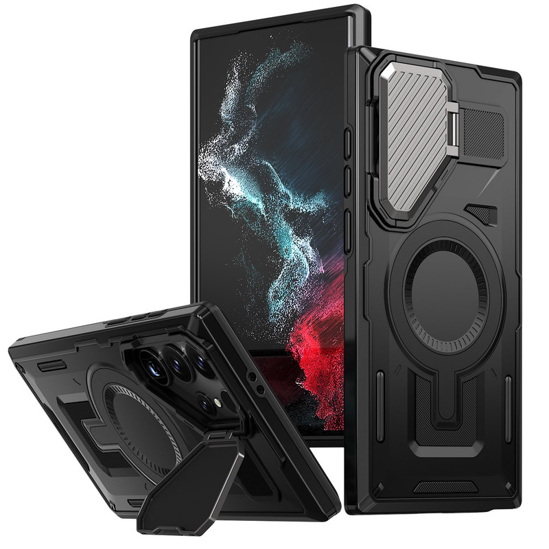 Husa UrbanMag » Samsung S25 Edge (S937), Armor MagCase, CamBracket, Black