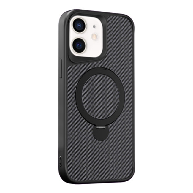 Husa MagStand » iPhone 16 Plus, MagCase Ring, Carbon, Black