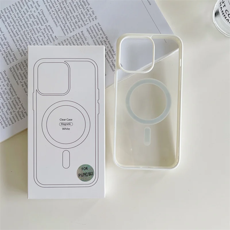 Husa ClearMag » iPhone 16e, MagCase, Acryl Crystal, White frame