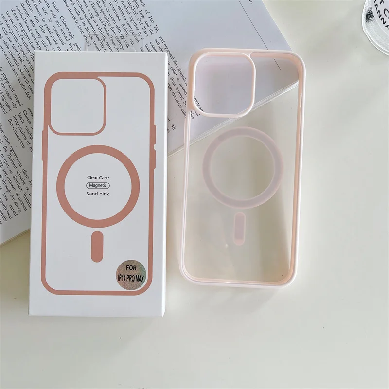 Husa ClearMag » iPhone 16e, MagCase, Acryl Crystal, Gold frame
