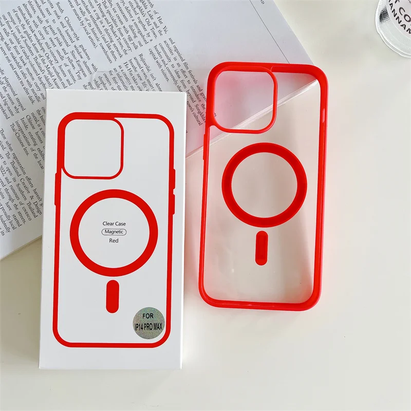 Husa ClearMag » iPhone 16e, MagCase, Acryl Crystal, Pink frame