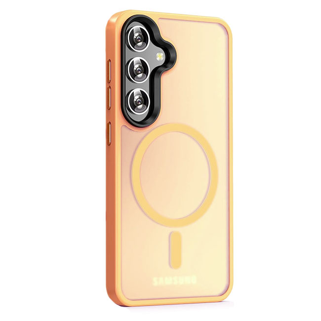 Husa MagFrost » Samsung S25 Plus, MagCase, Matte, Gray/Gold